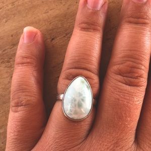 Amazonite Silver Ring.